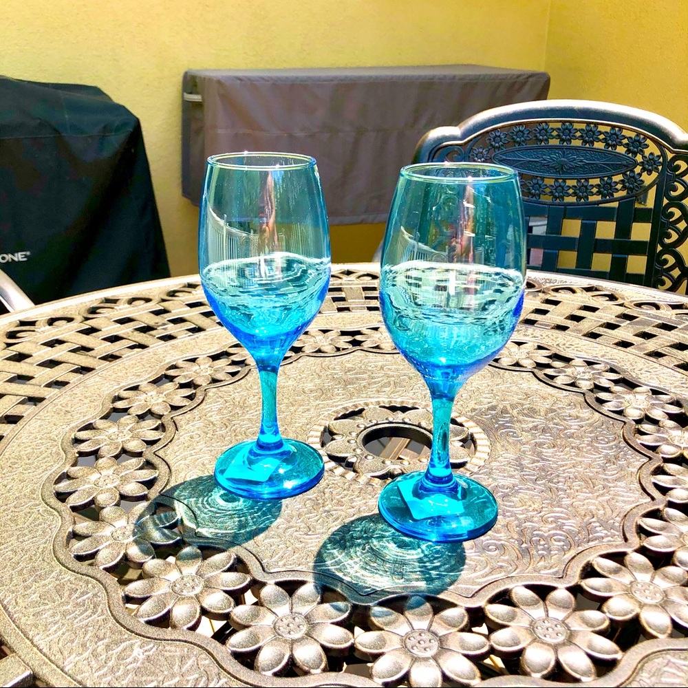 Aquamarine goblets